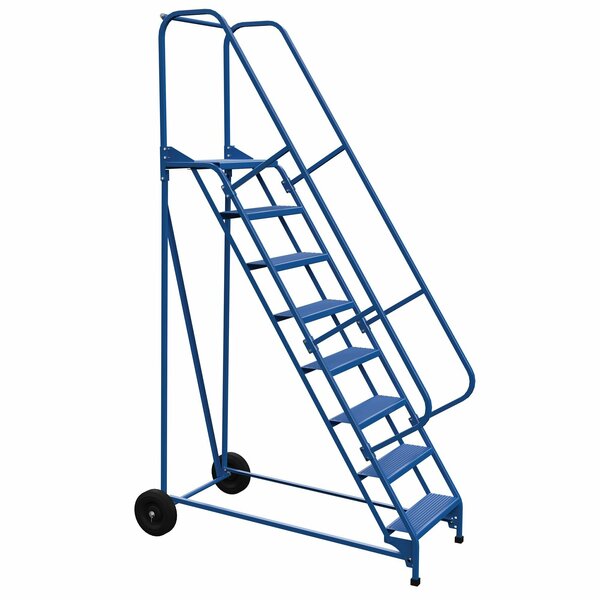 Vestil 110 H Steel Roll A Fold Ladder, 58 deg., Perf, 8 Step, 8 Steps LAD-RAF-8-24-P